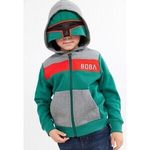 Star Wars Toddler Boys Green Bona Fett  Hoodie Sweatshirt Jacket 3T